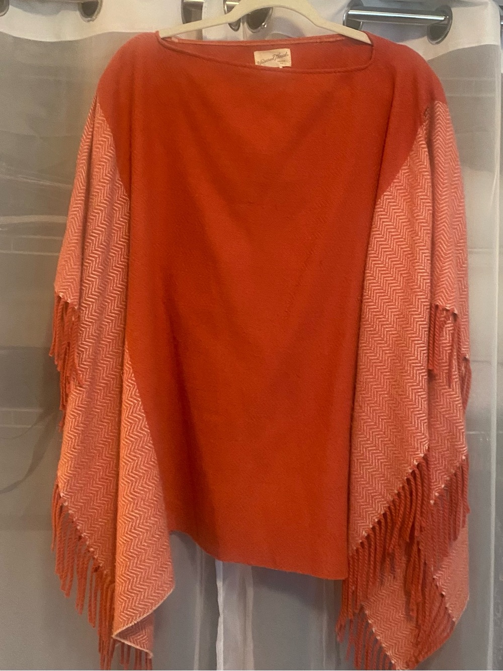 Universal Thread Orange Fringe Poncho Cape